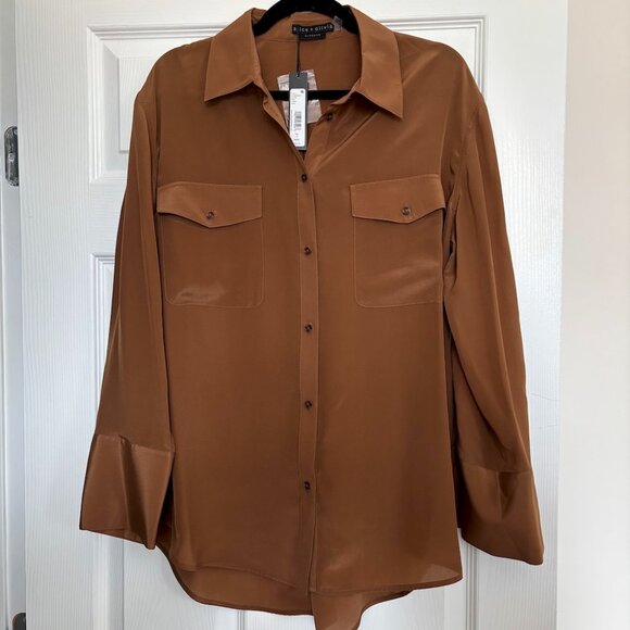 Alice + Olivia 100% Silk Blouse - Picture 1 of 6